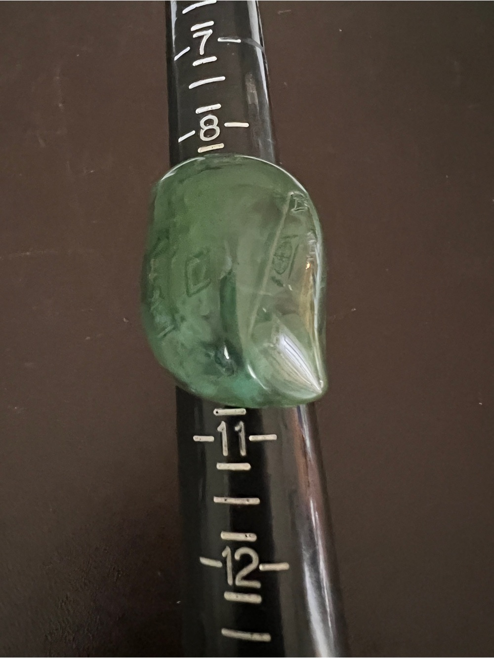 Vintage green lucite statement ring